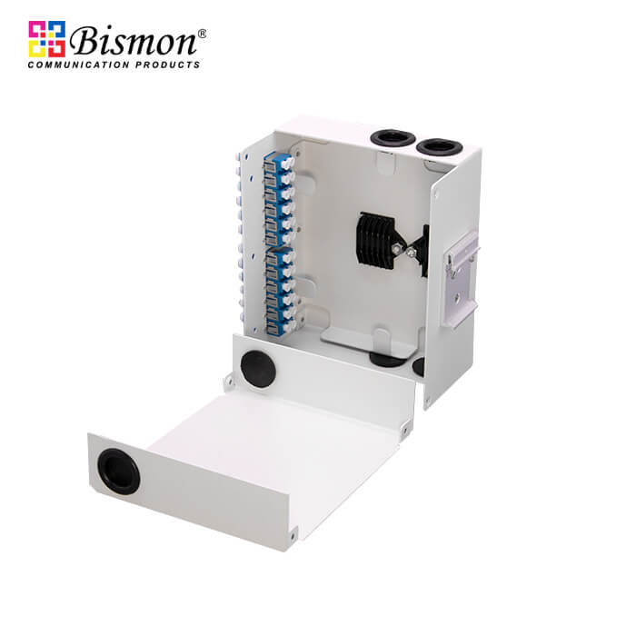 DIN-Rail 24 Core Wall Box fiber optic with 12xLC Duplex Single-mode